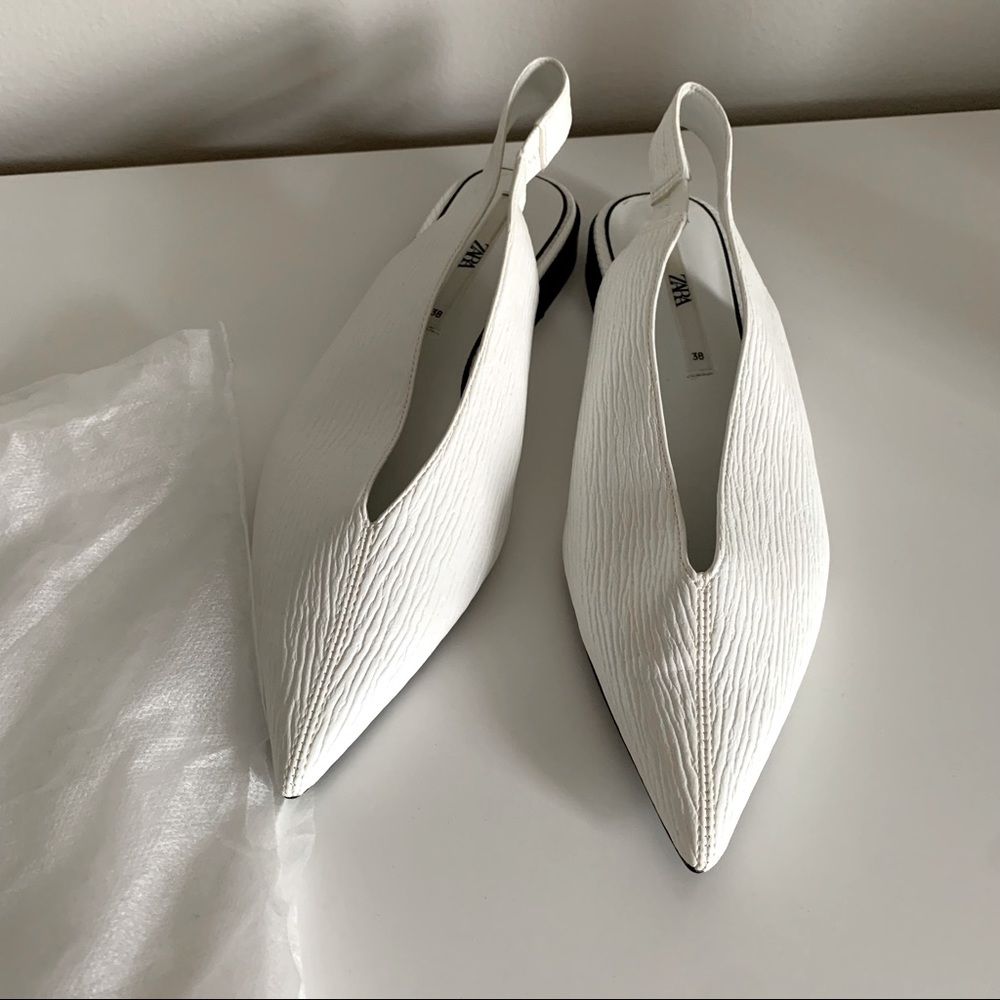 Zara low heel pointy shoes